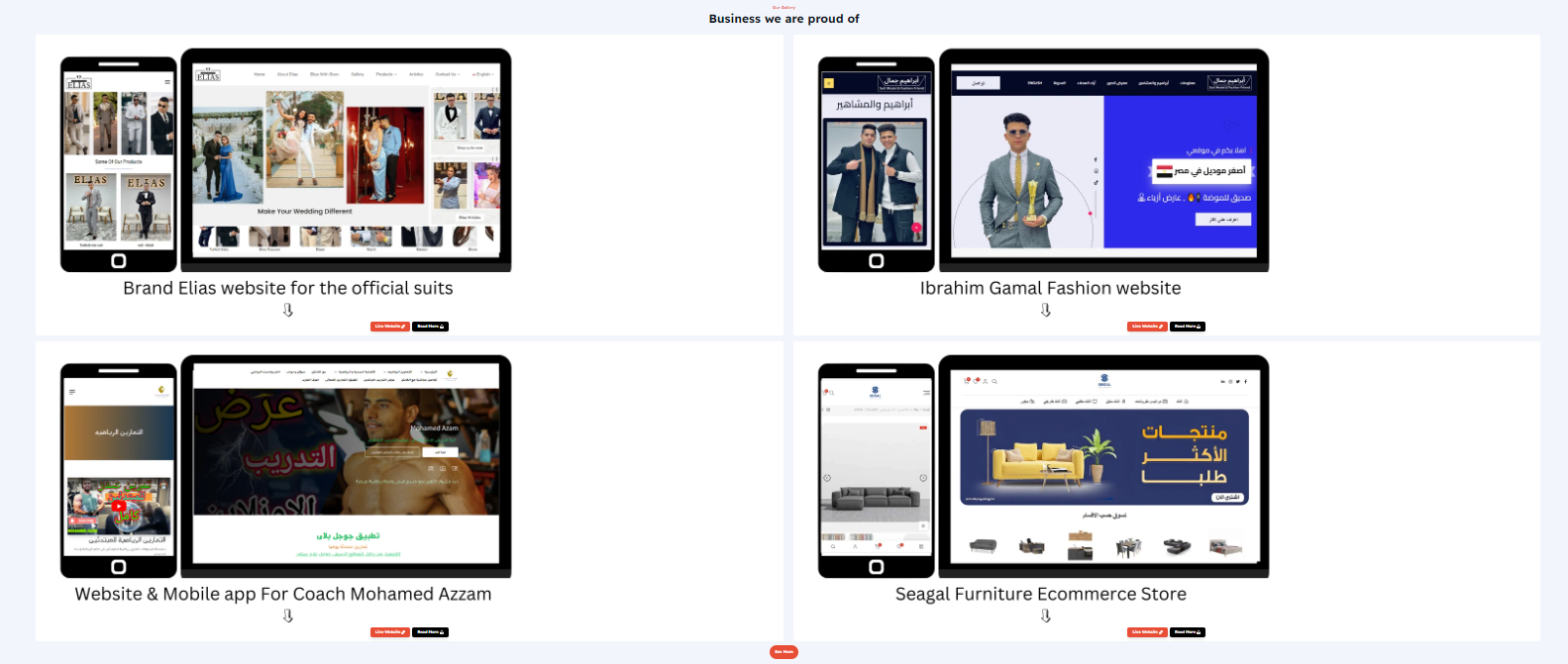 Best web development work gallery company in Egypt 2023 best price - Line IT Company